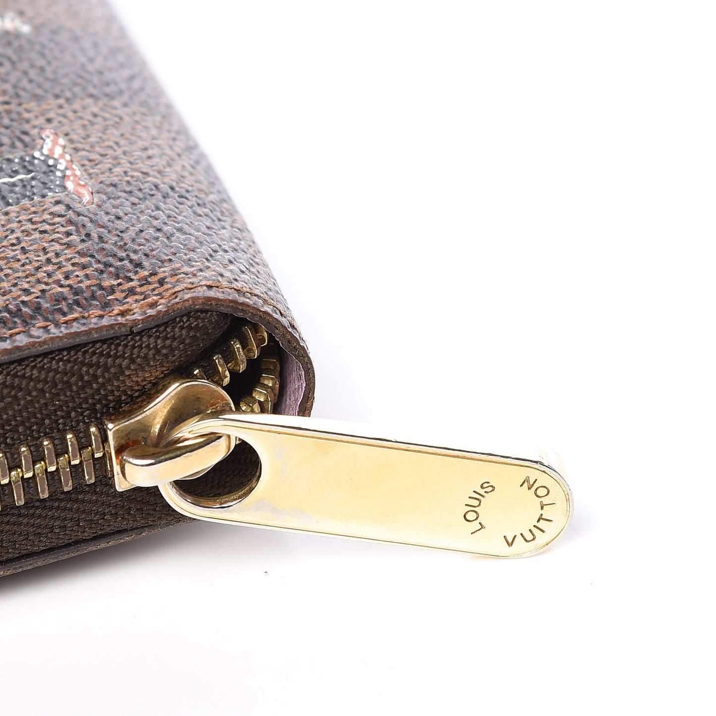 Damier Ebene Illustre Zippy Wallet Violet
