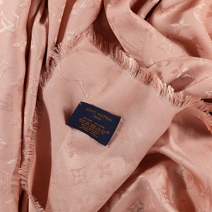 Louis Vuitton Silk Wool Monogram Shawl Rose 3 of 3