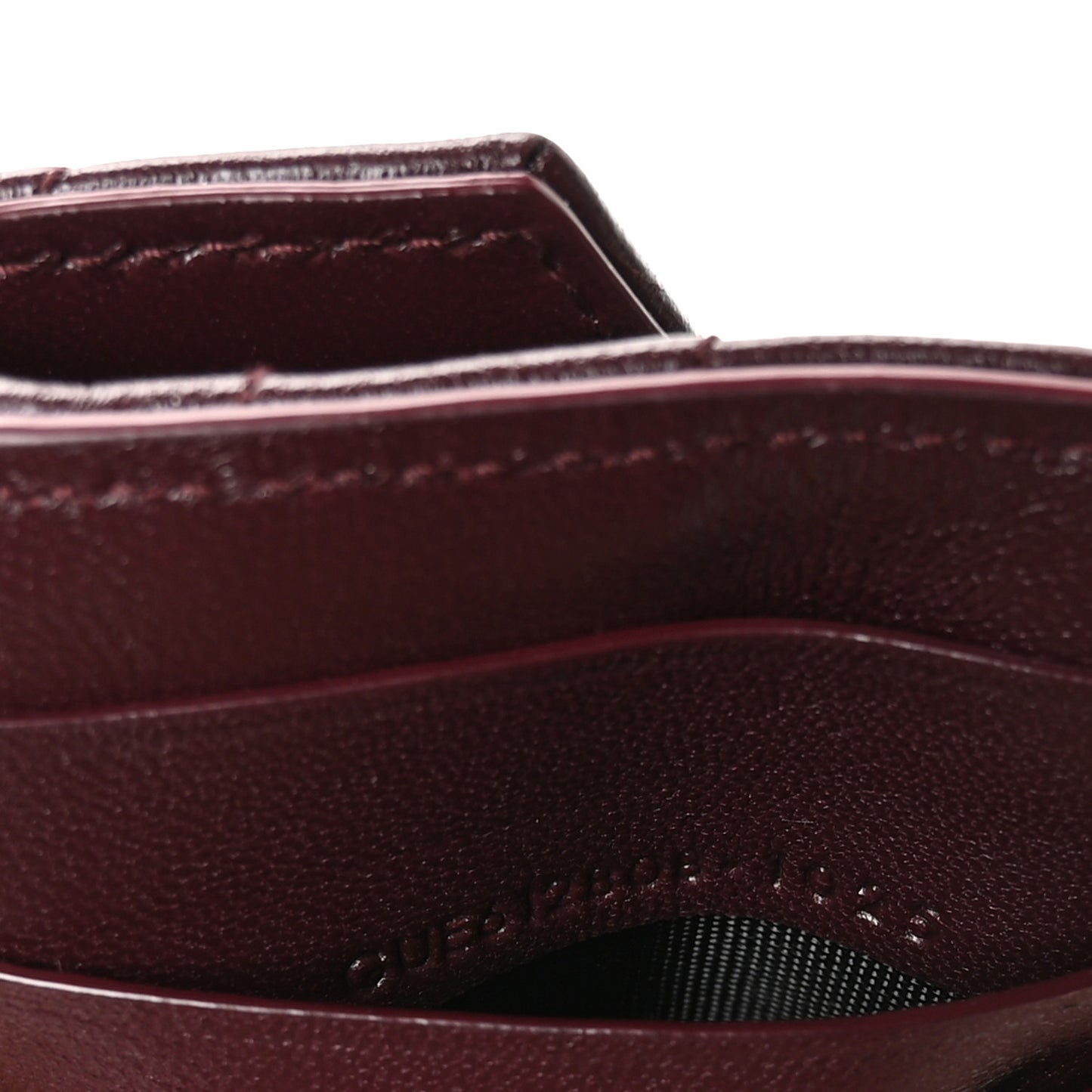 Lambskin Matelasse Chevron Monogram Compact Wallet  Rouge Cabernet