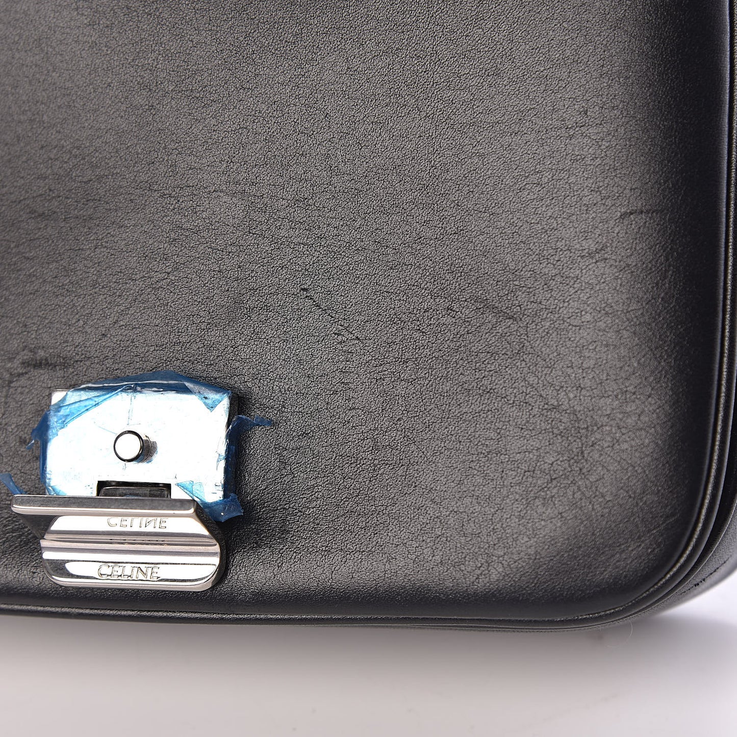 Shiny Calfskin Small C Bag Black