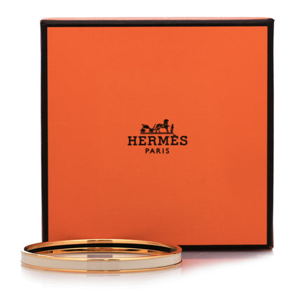 Hermes Enamel Printed Extra Narrow Bracelet 65 White 6 of 6
