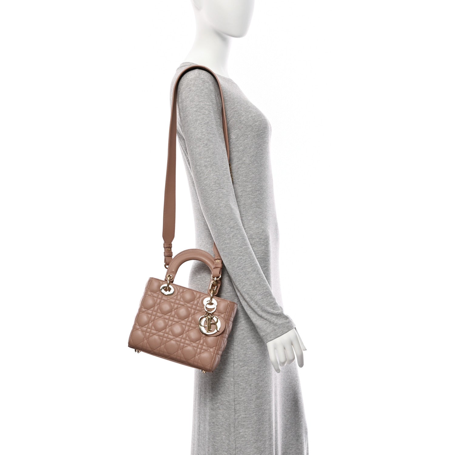 Christian Dior Lambskin Cannage Small My ABCDior Lady Dior Fard 2 of 10