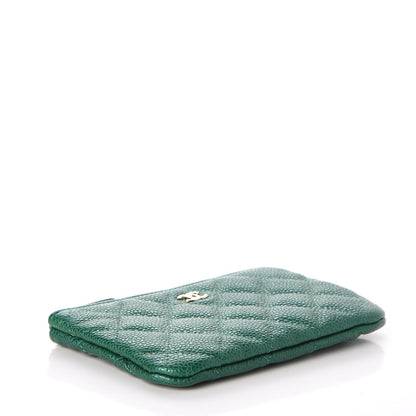 Chanel Caviar Quilted Small Cosmetic Case Green 4 of 7