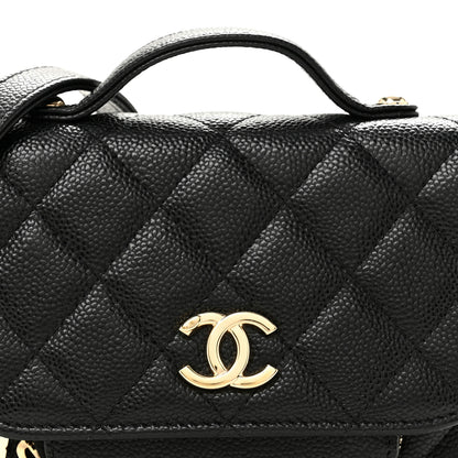 Chanel Caviar Quilted Business Affinity Clutch With Chain Black 9 of 13