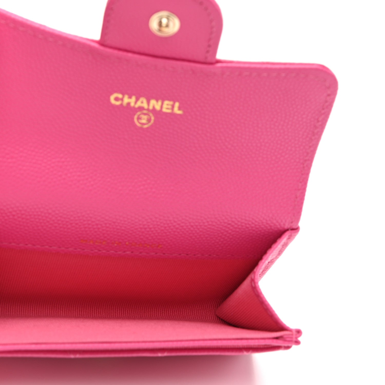 Chanel Caviar Quilted Flap Card Holder Wallet Pink 4 of 8