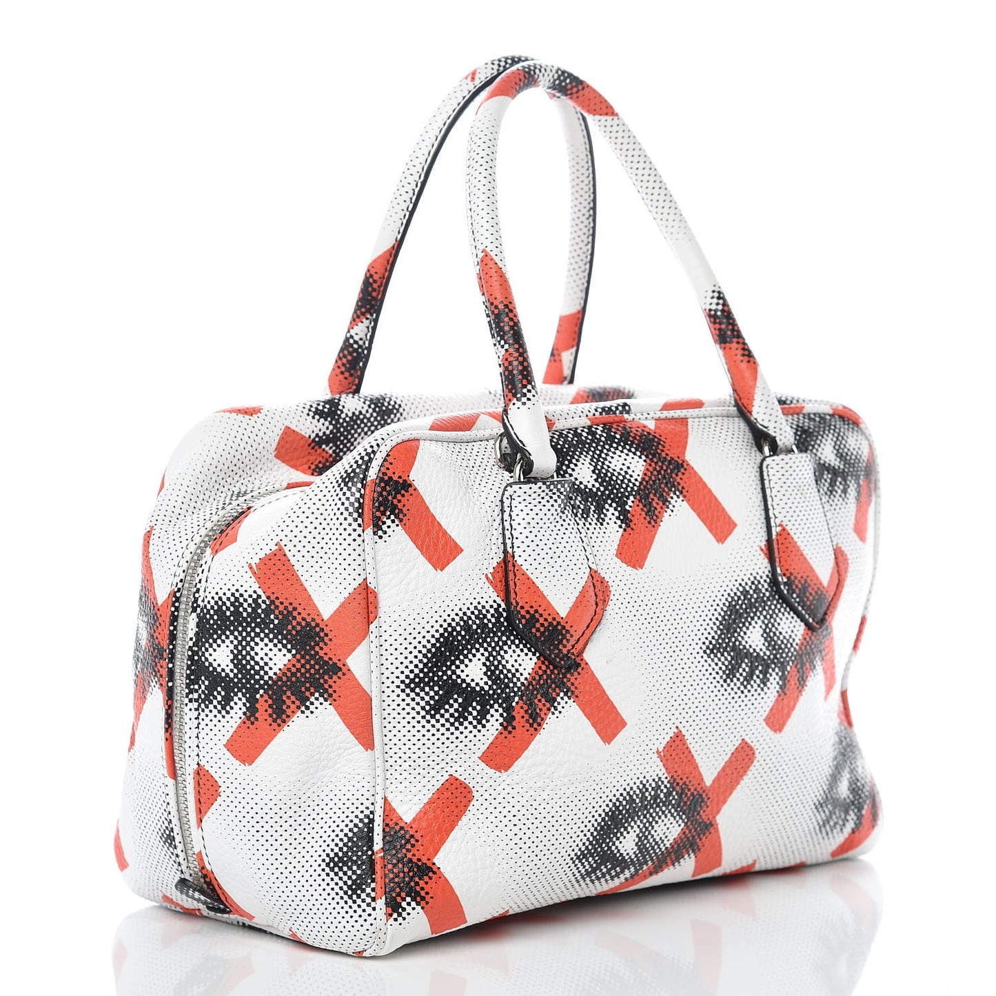 Vitello Daino Eye Inside Bag Bianco Arancio