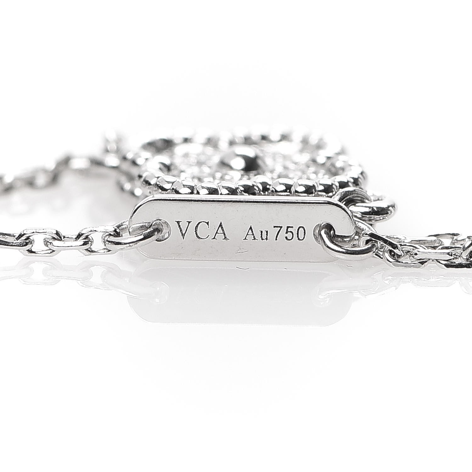 Van Cleef & Arpels 18K White Gold Diamond Sweet Alhambra Bracelet 6 of 6