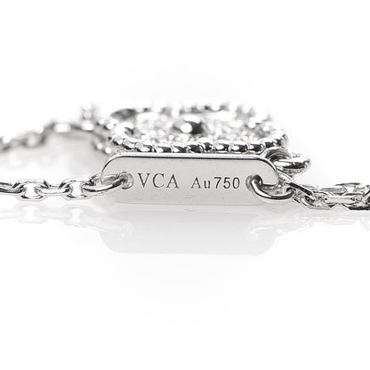 Van Cleef & Arpels 18K White Gold Diamond Sweet Alhambra Bracelet 6 of 6