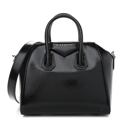 Givenchy Textured Patent Calfskin Mini Antigona Black 1 of 13