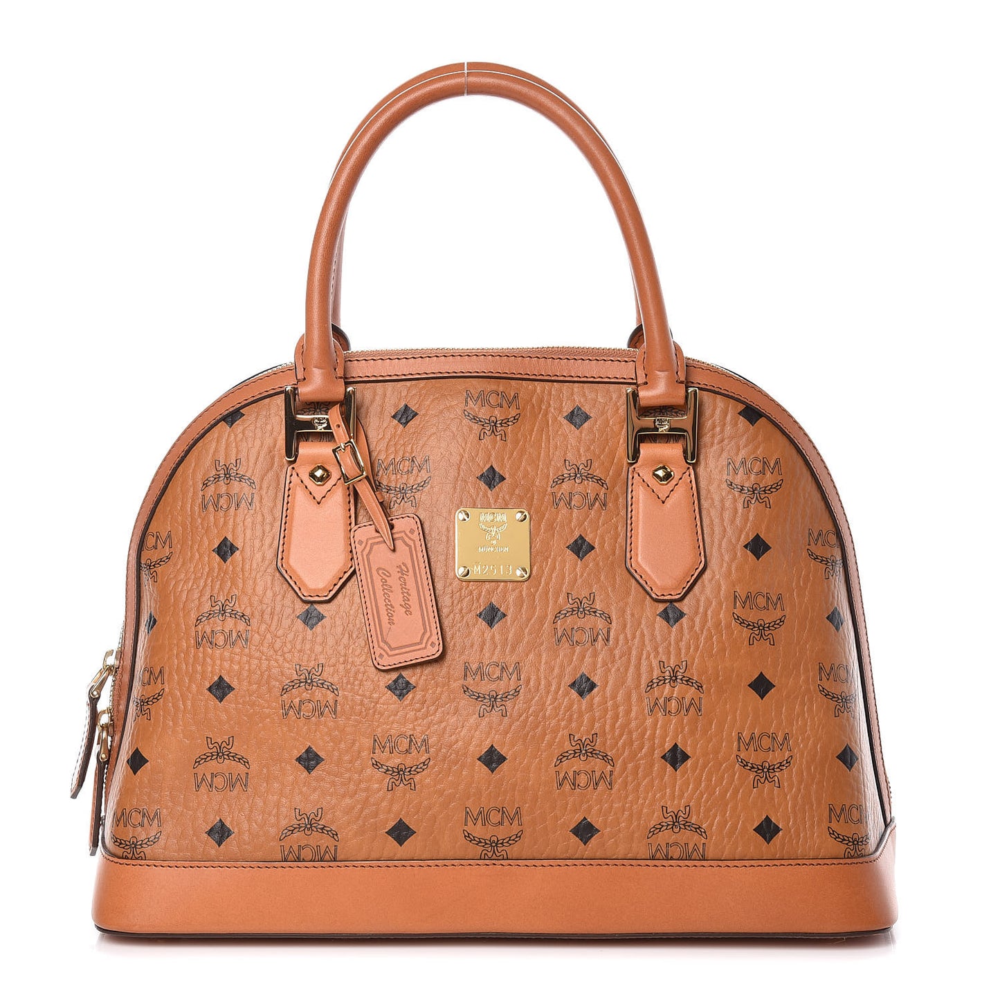 Visetos Heritage Bowler Bag Cognac