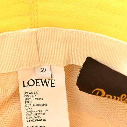 Loewe Canvas Calfskin Fisherman Bucket Hat 59 Yellow 8 of 9