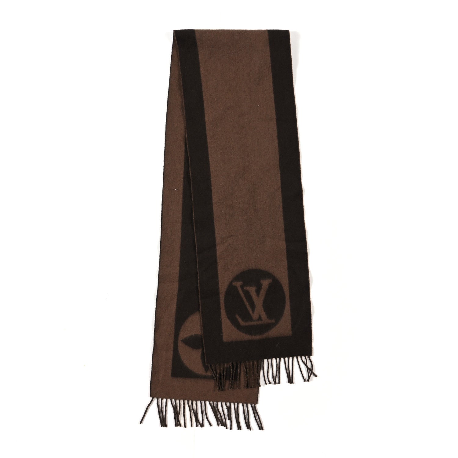 Louis Vuitton Lambswool Angora Cardiff Scarf Brown 2 of 3
