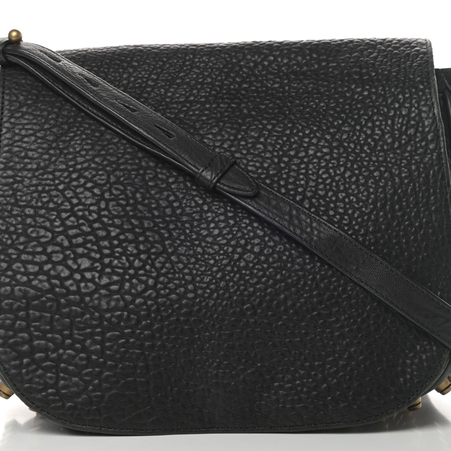 Alexander Wang Pebbled Lambskin Lia Sling Black with Antique Brass Hardware 8 of 13