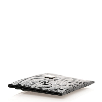 Chanel Caviar Camellia Embossed Card Holder Black 4 of 9