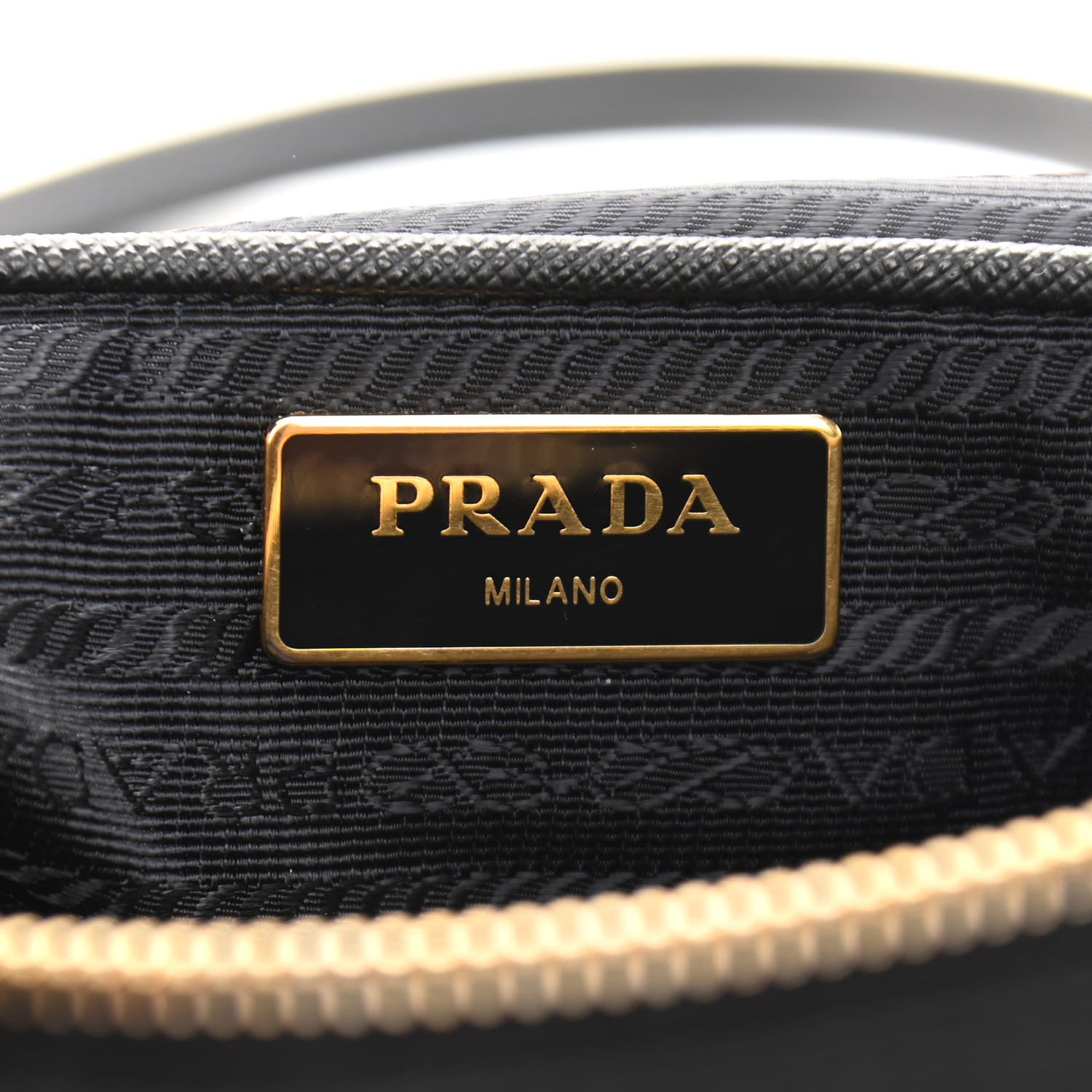 Prada Tessuto Nylon Saffiano Tote Black 6 of 12