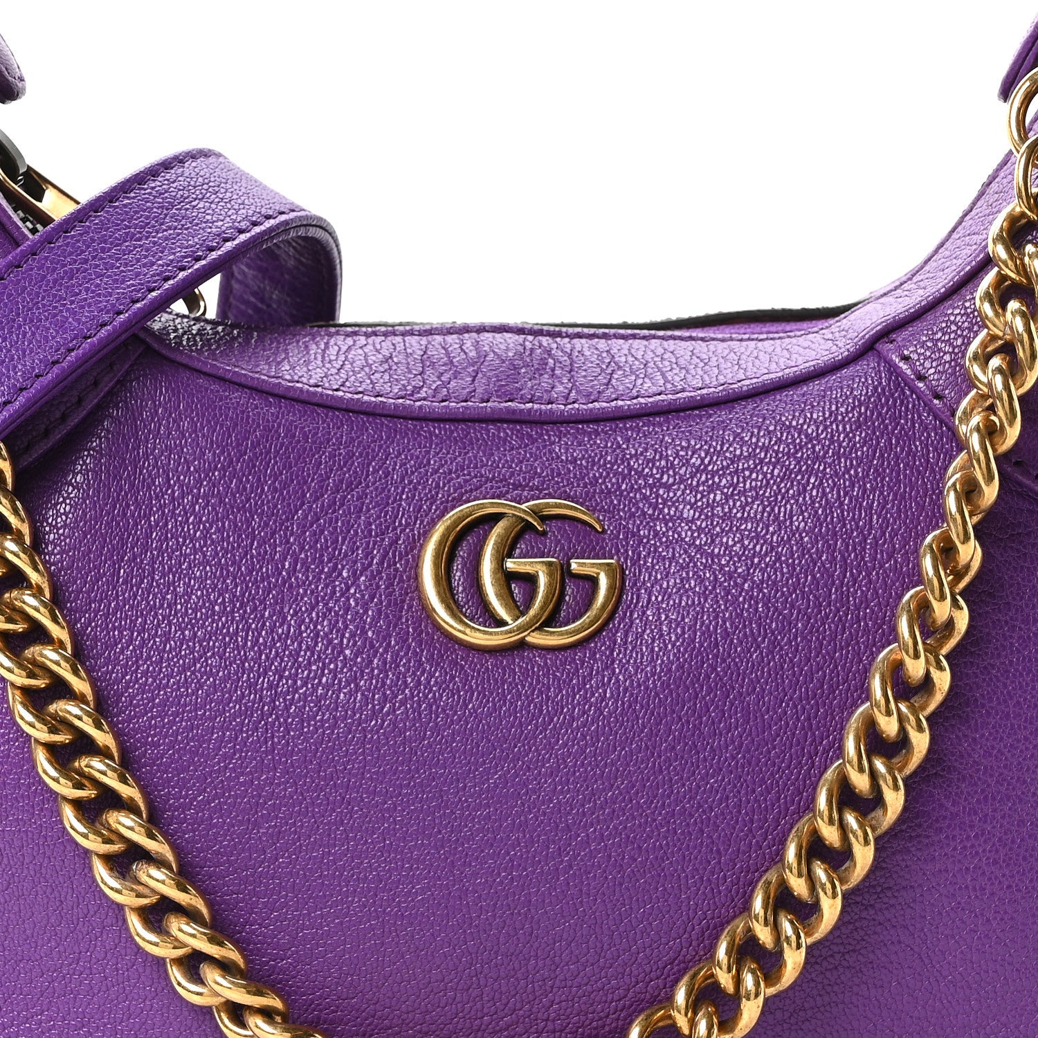 Gucci Goatskin Small Aphrodite Shoulder Bag Shine Purple 8 of 10