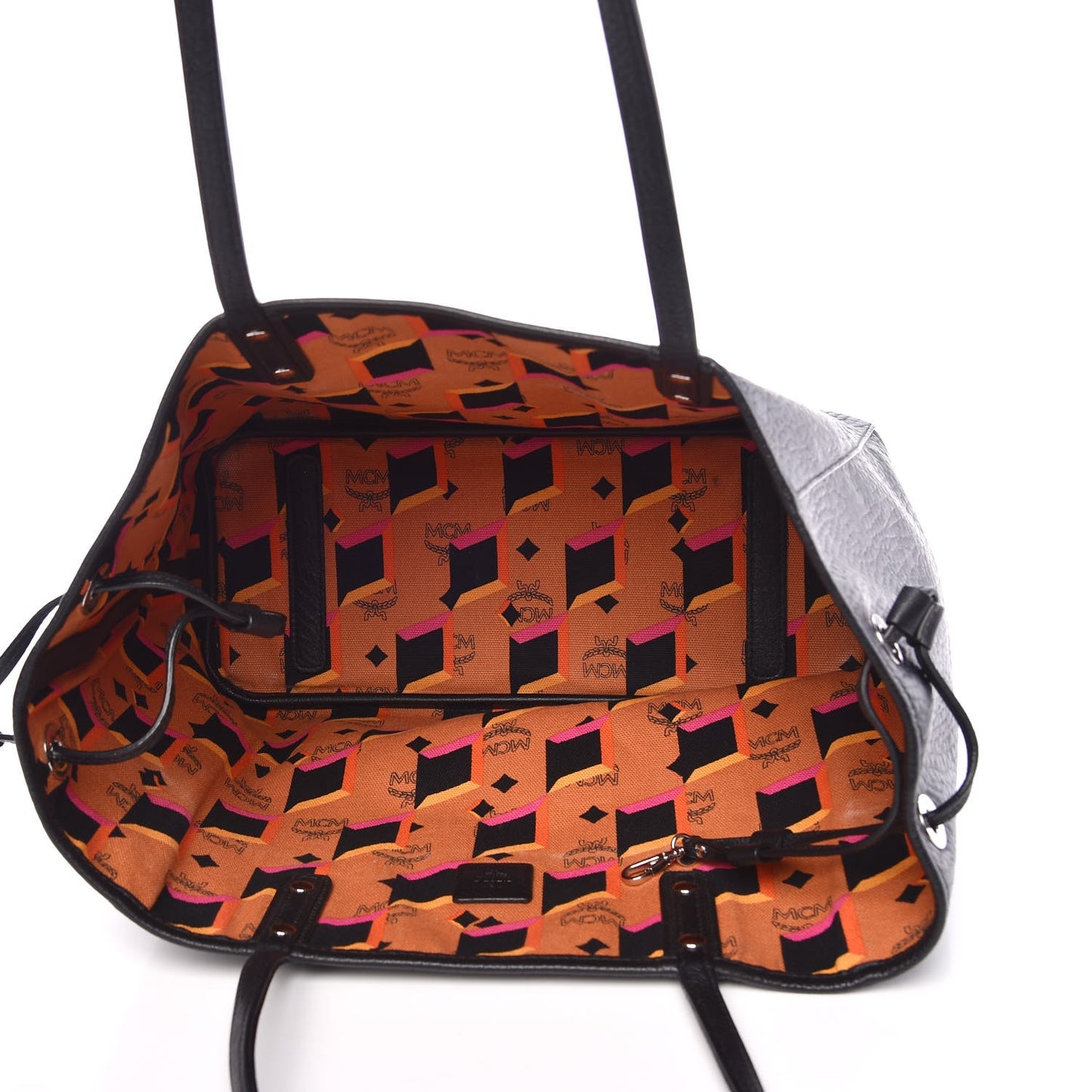 Visetos Medium Reversible Shopping Tote Black