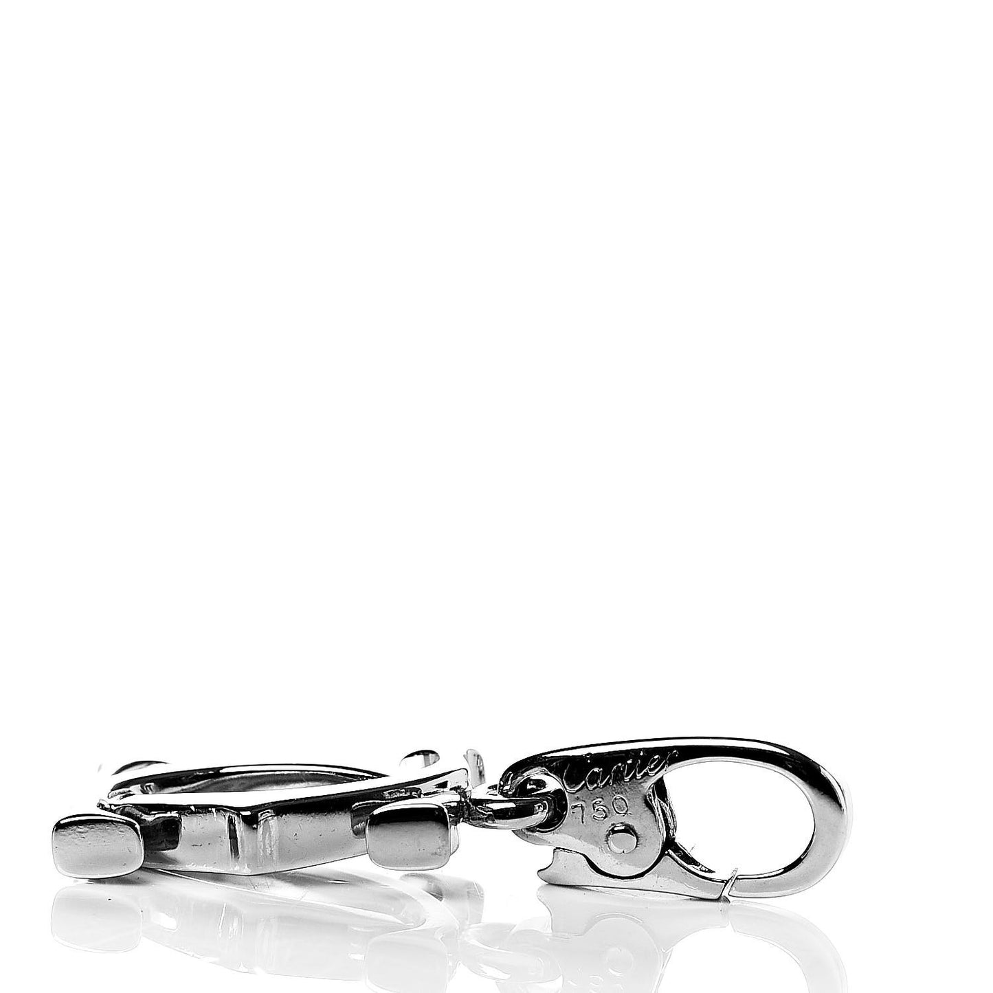 18K White Gold Logo Charm