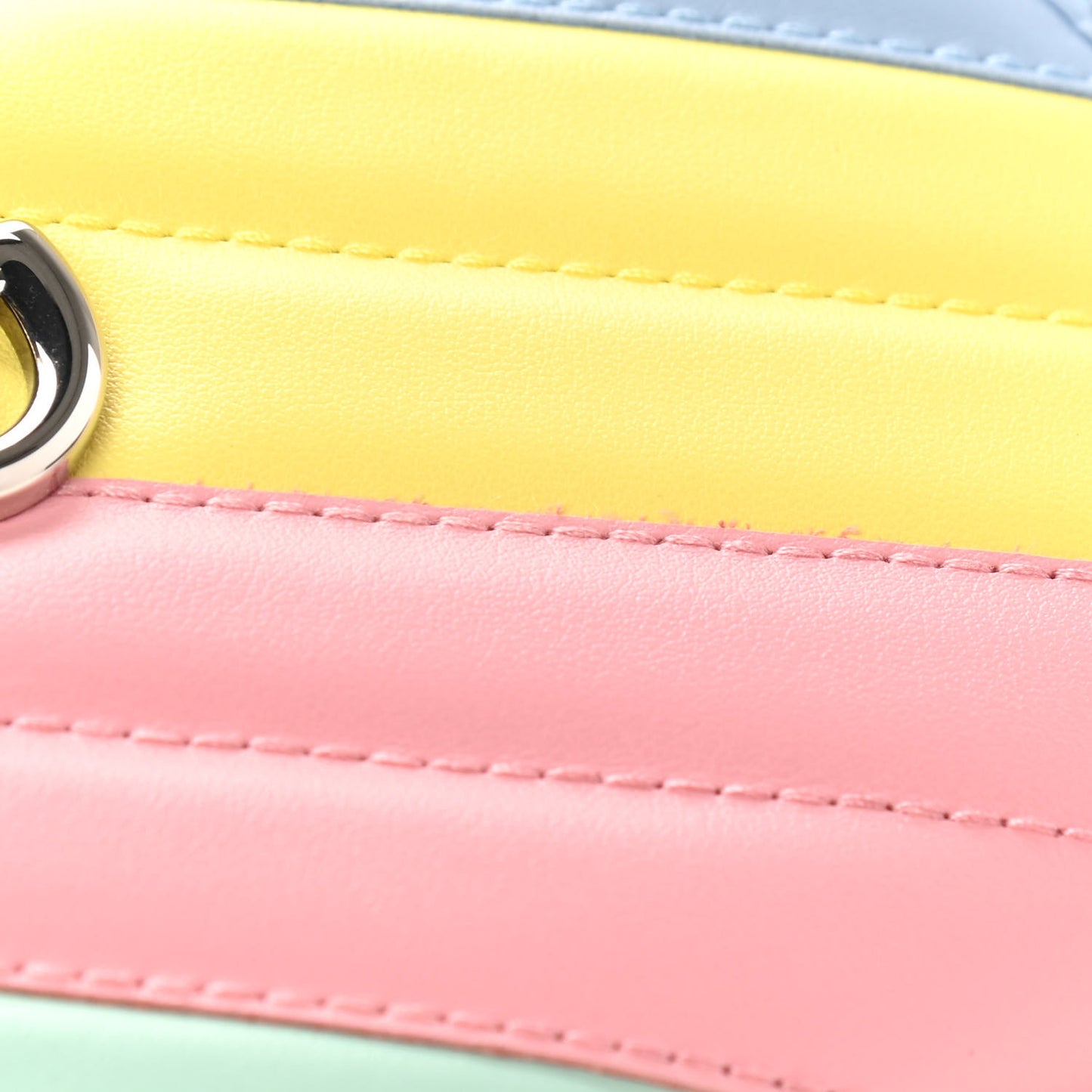 Calfskin Matelasse Diagonal GG Marmont Zip Around Wallet Multicolor Pastel