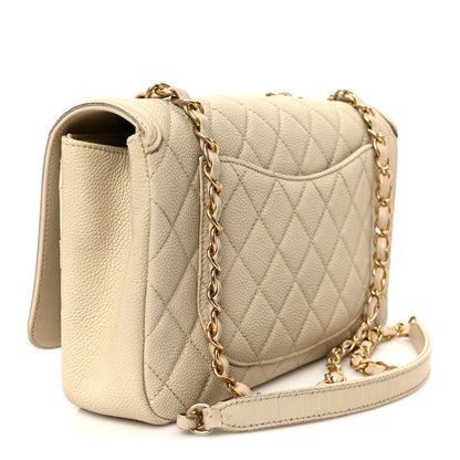 Chanel Caviar Quilted Medium CC Filigree Flap Beige 3 of 11