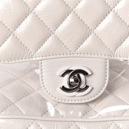Chanel Crumpled Calfskin PVC Quilted Backpack White 11 of 11
