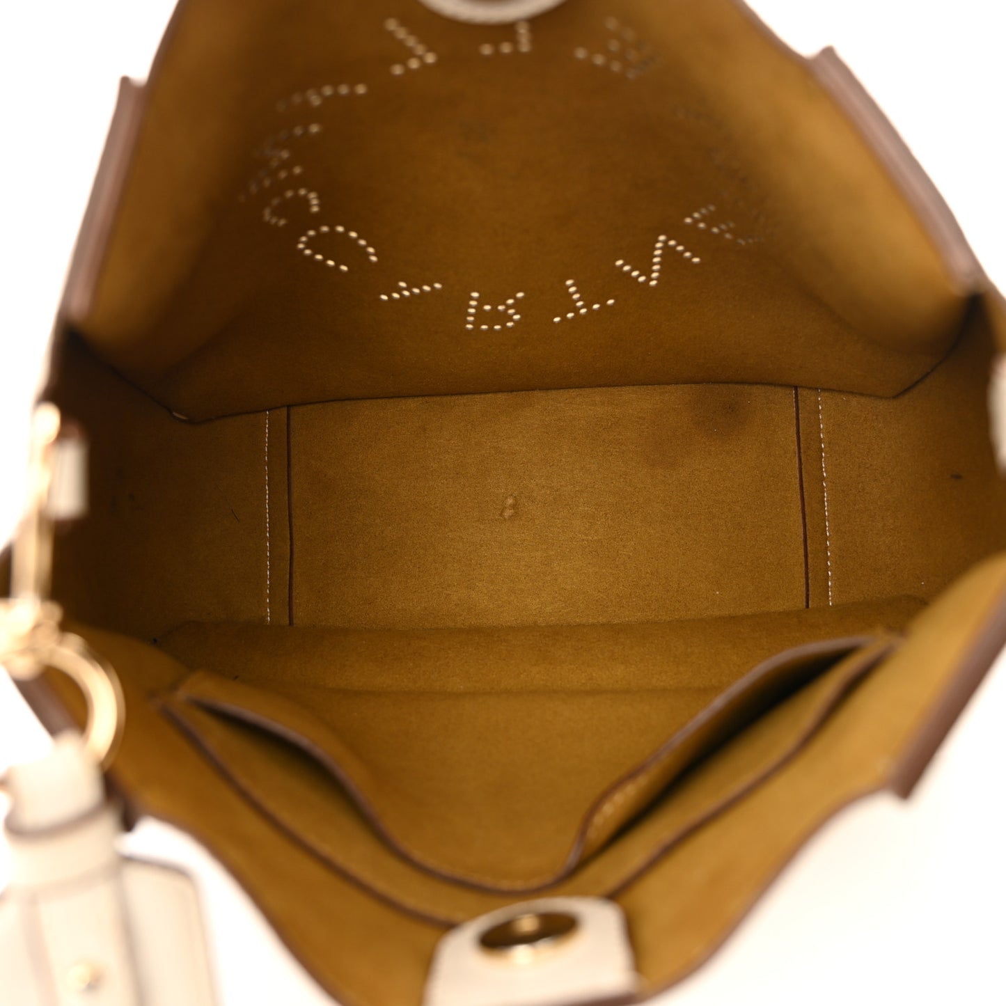 Eco Alter Nappa Perforated Logo Mini Crossbody White