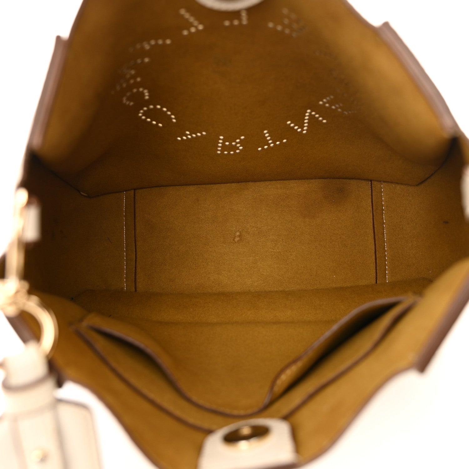 Stella McCartney Eco Alter Nappa Perforated Logo Mini Crossbody White 5 of 14