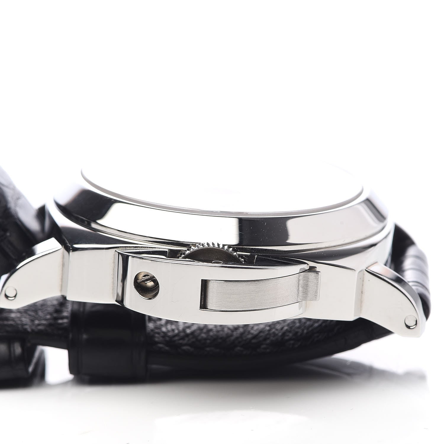 Panerai Stainless Steel Alligator 44mm Luminor 3 Day Power Reserve Automatic Watch Black PAM00090 6 of 7