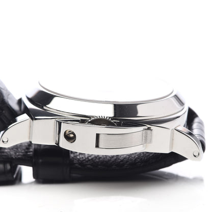 Panerai Stainless Steel Alligator 44mm Luminor 3 Day Power Reserve Automatic Watch Black PAM00090 6 of 7