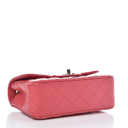 Chanel Caviar Quilted Mini Rectangular Flap Dark Pink 4 of 7