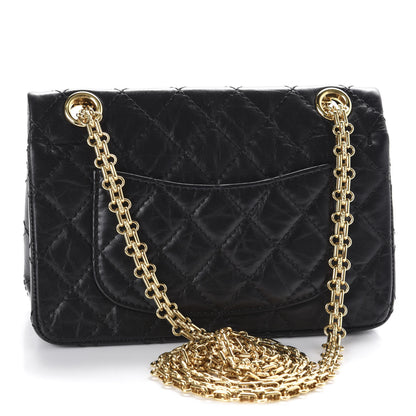 Chanel Aged Calfskin Quilted 2.55 Reissue Mini Flap Black 4 of 13
