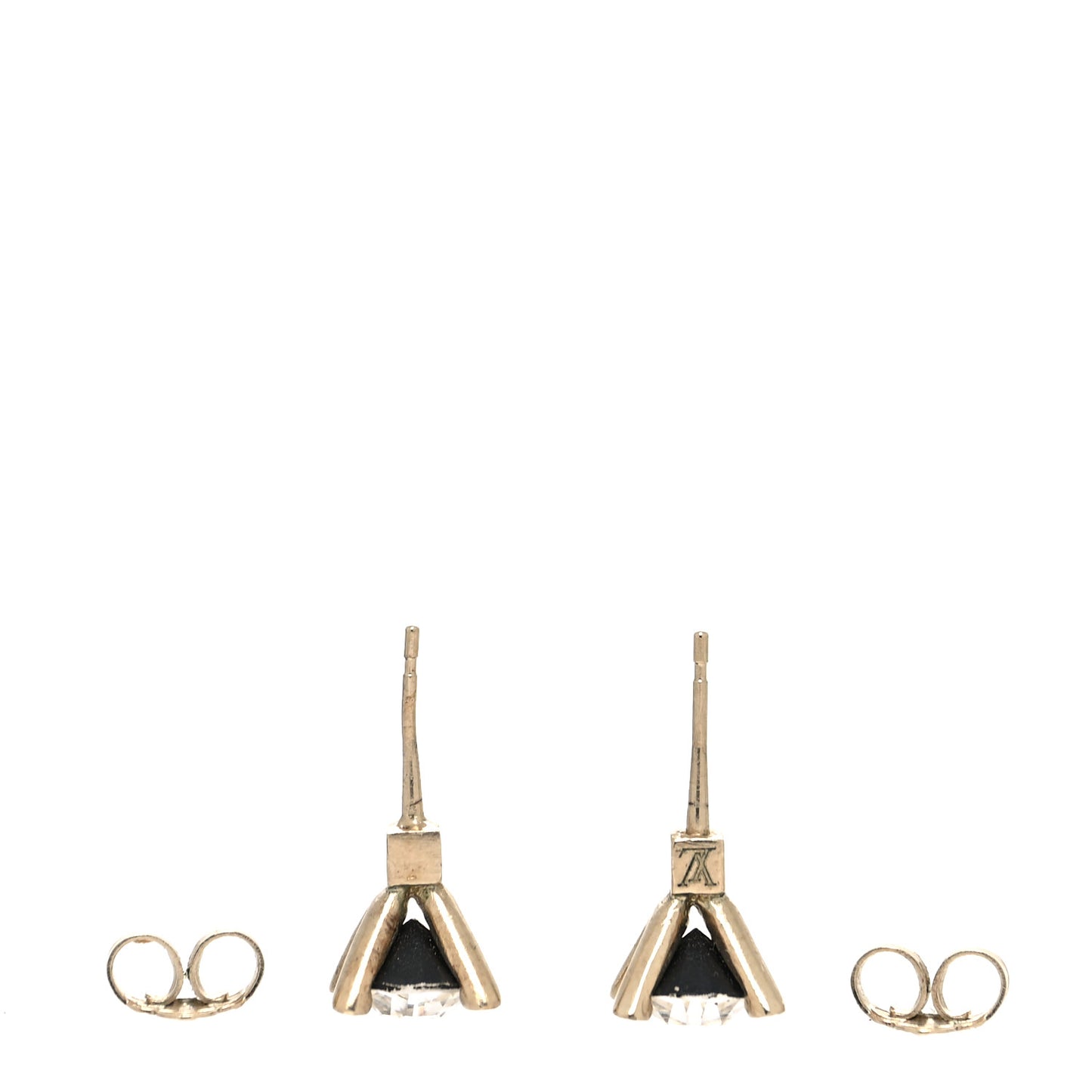 Crystal Stud Earrings Silver