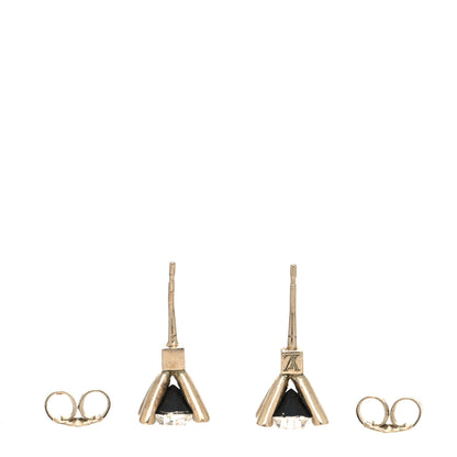 Louis Vuitton Crystal Stud Earrings Silver 3 of 4