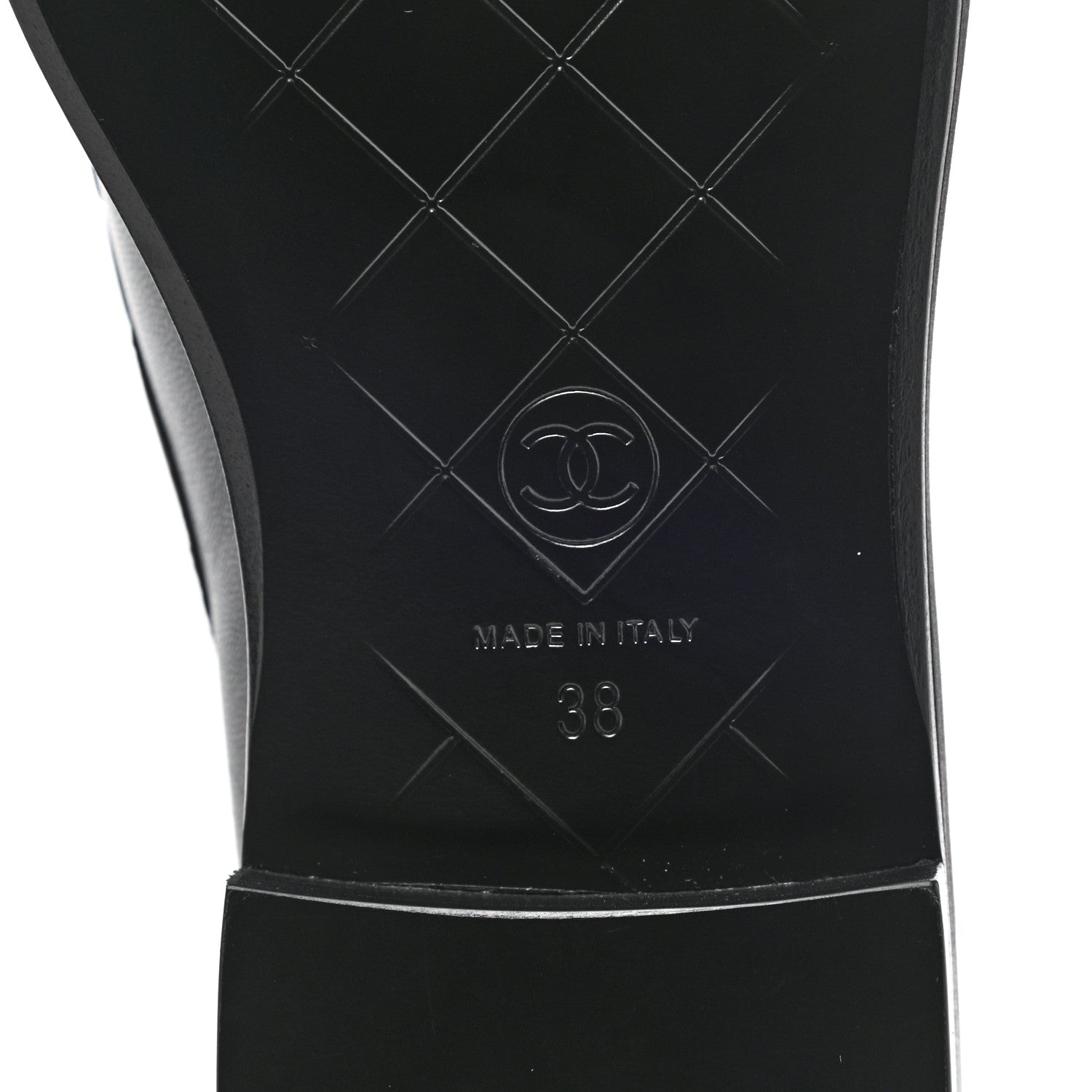 Chanel Lambskin Quilted CC Turnlock Loafers 38 Black 6 of 9