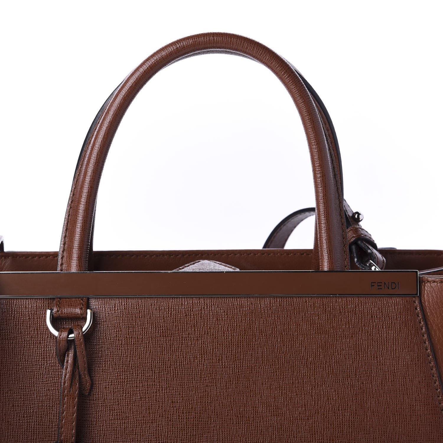 Fendi Vitello Elite Petite 2Jours Tote Walnut 11 of 11