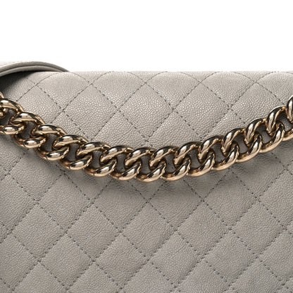 Chanel Caviar Quilted Medium Boy Flap Light Grey 7 of 10