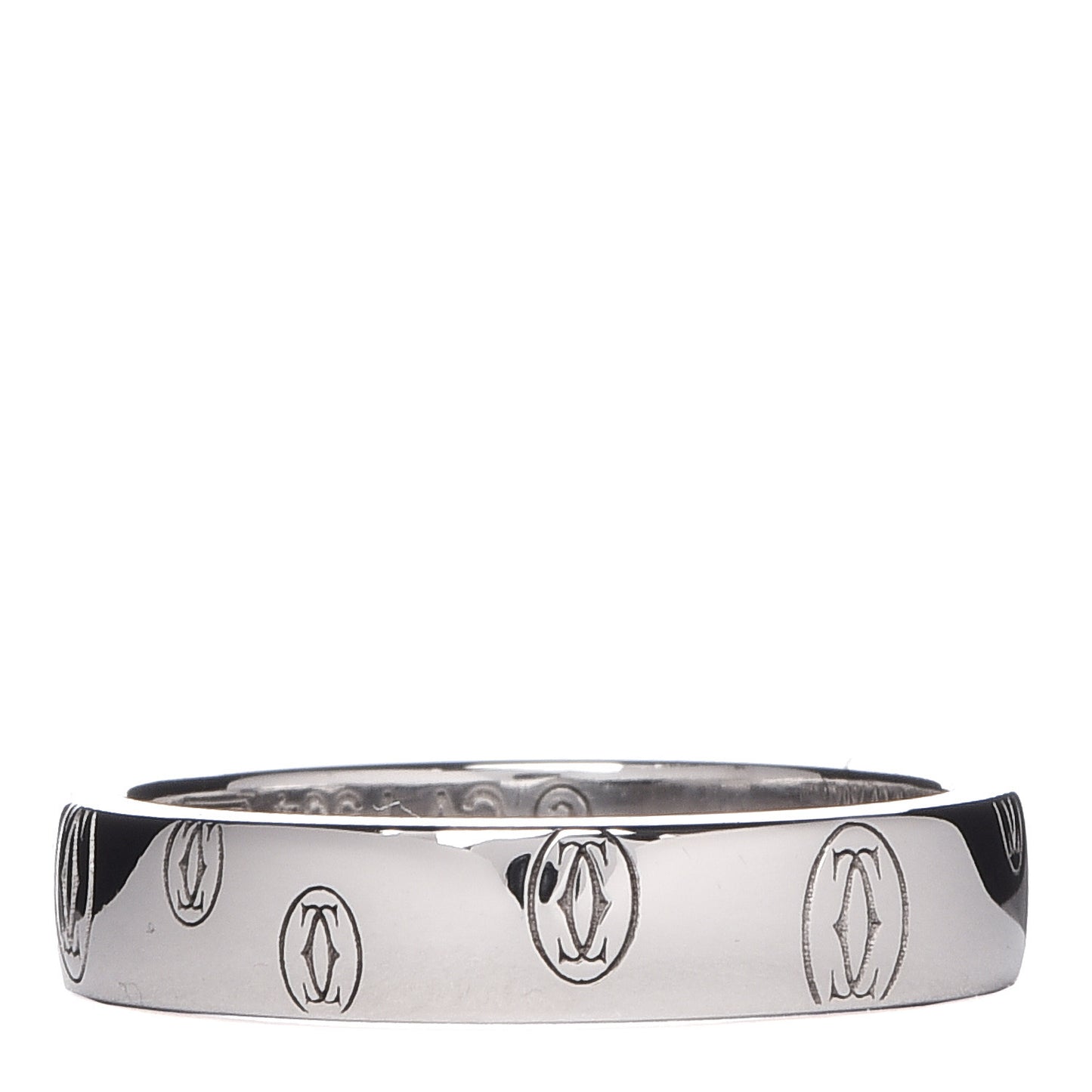 18K White Gold 4mm Happy Birthday Band Ring 51 5.75