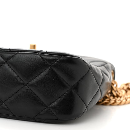 Chanel Lambskin Quilted Pillow Crush Hobo Black 10 of 12