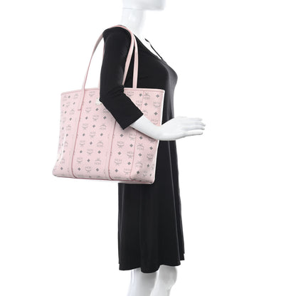 MCM Visetos Toni Shopper Tote Powder Pink 2 of 13
