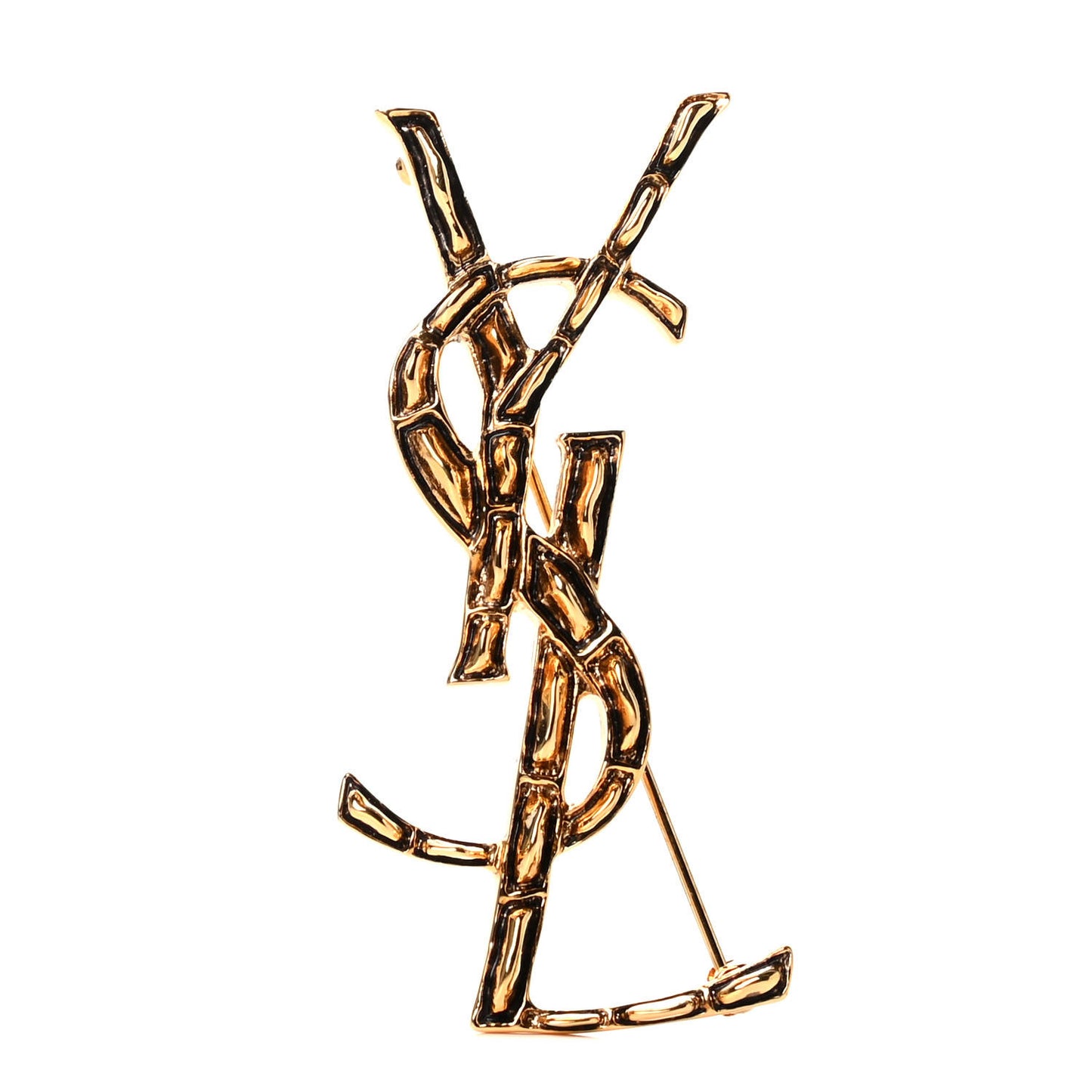 Monogram Crocodile Opyum Brooch Gold