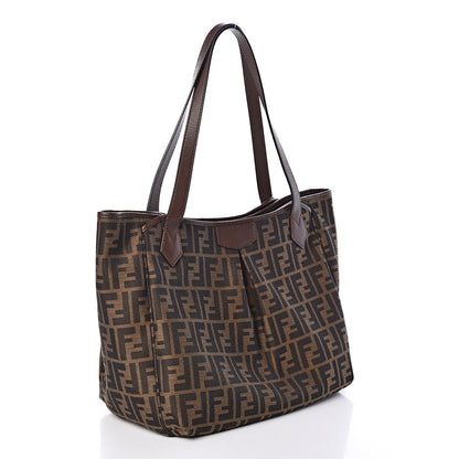 Fendi Zucca Vitello Artic Grande Shopping Tote Tobacco Castagna 3 of 7