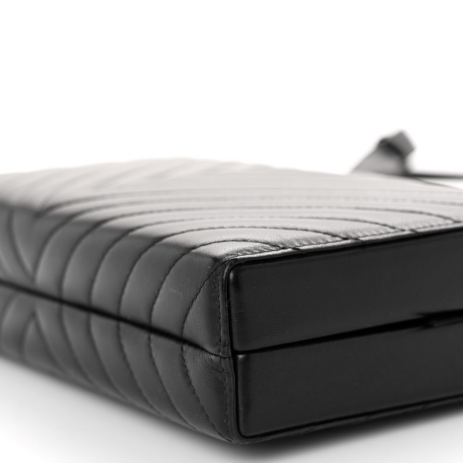 Chanel Lambskin Chevron Reissue Quilted Clutch Bag Black 10 of 10
