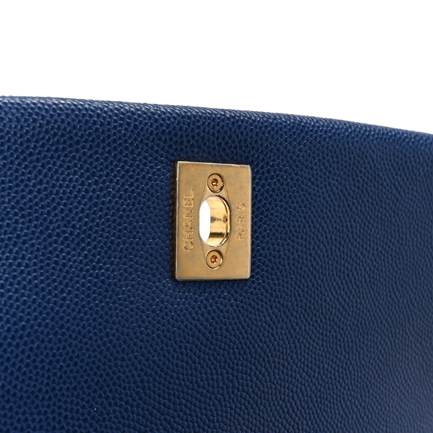Chanel Caviar Elaphe Quilted Mini Coco Handle Flap Blue 6 of 11