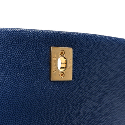 Chanel Caviar Elaphe Quilted Mini Coco Handle Flap Blue 6 of 11