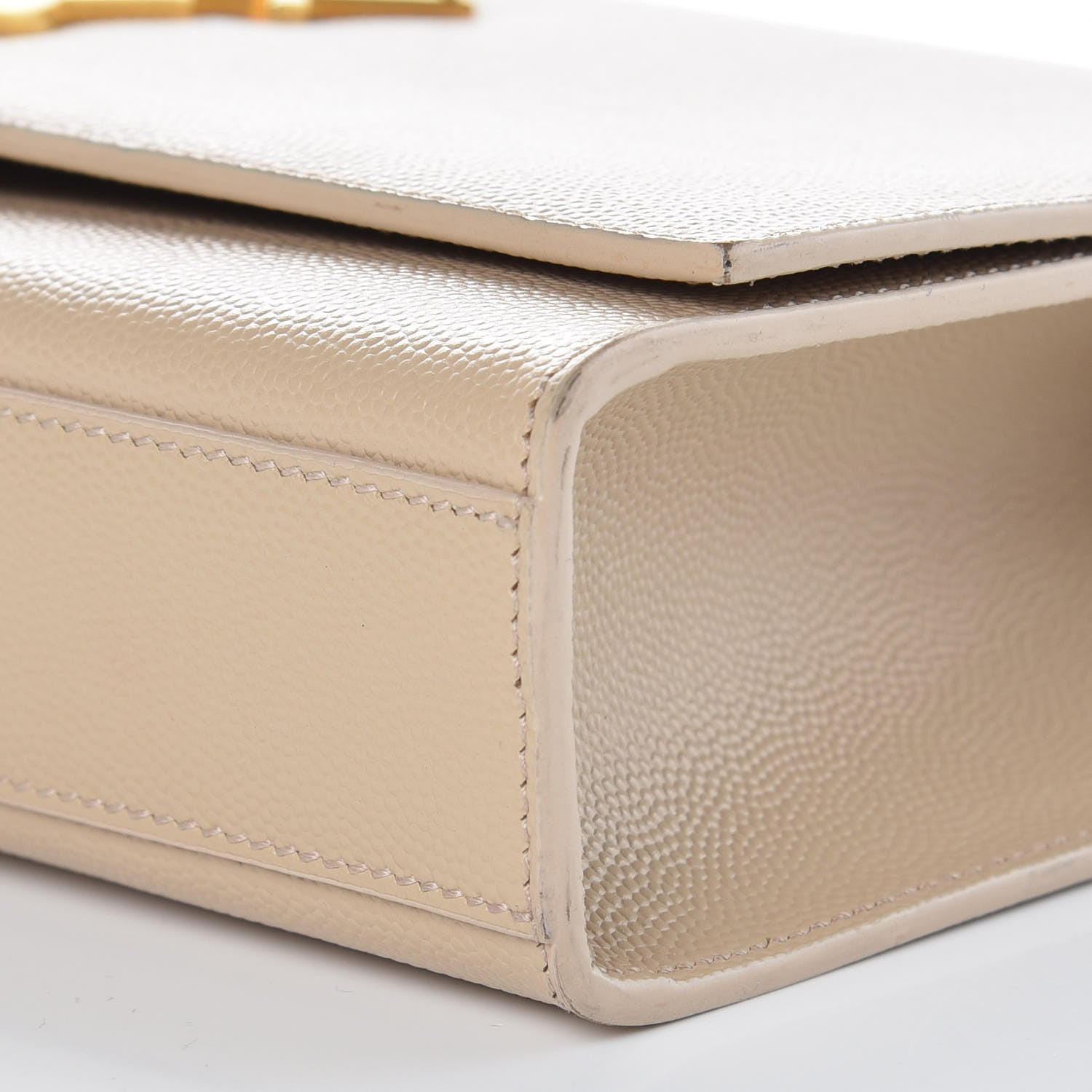Saint Laurent Grain De Poudre Medium Monogram Kate Satchel Nude Powder 6 of 12