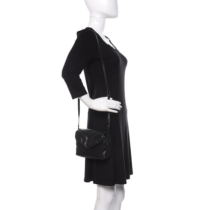 Saint Laurent Calfskin Y Quilted Monogram Toy Loulou Crossbody Bag Black 2 of 10