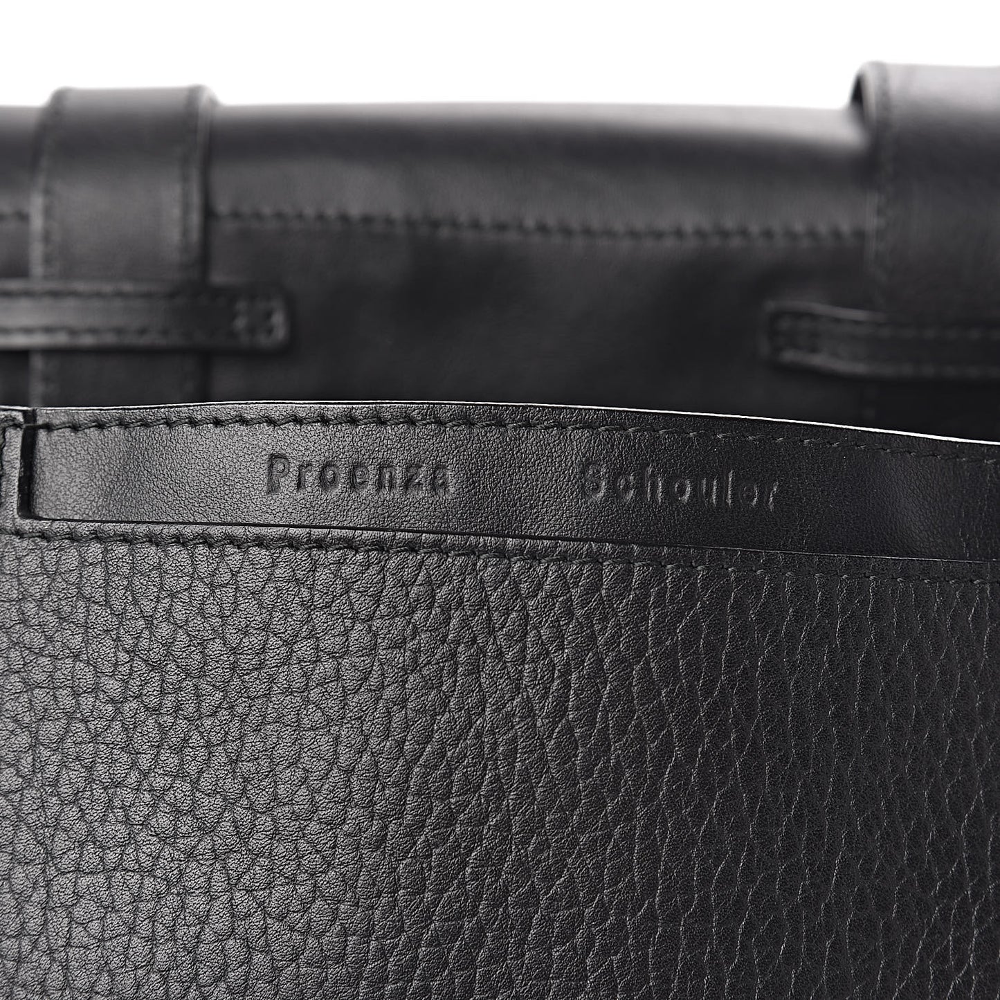 Pebbled Calfskin PS Courier Backpack Black