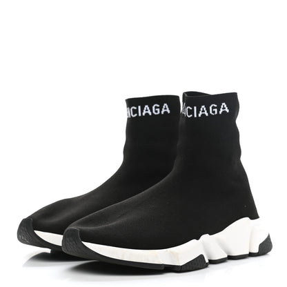 Balenciaga Neoprene Knit Mens Hi Speed Sneakers 42 Black White 3 of 10