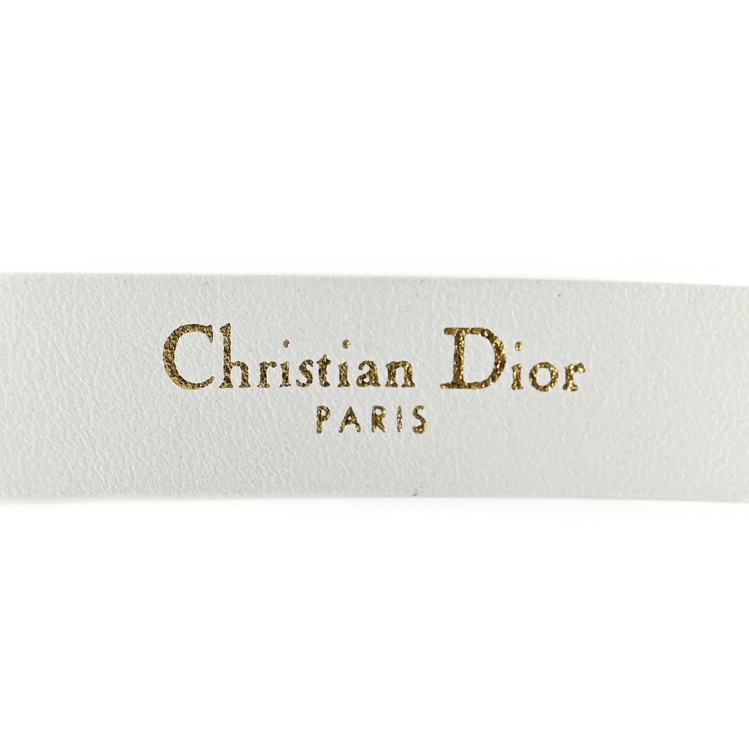 Christian Dior Smooth Calfskin Caro 15mm Belt 75 White 3 of 4