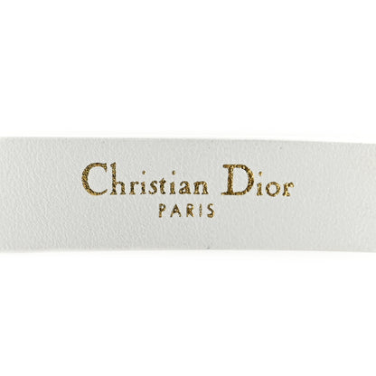 Christian Dior Smooth Calfskin Caro 15mm Belt 75 White 3 of 4
